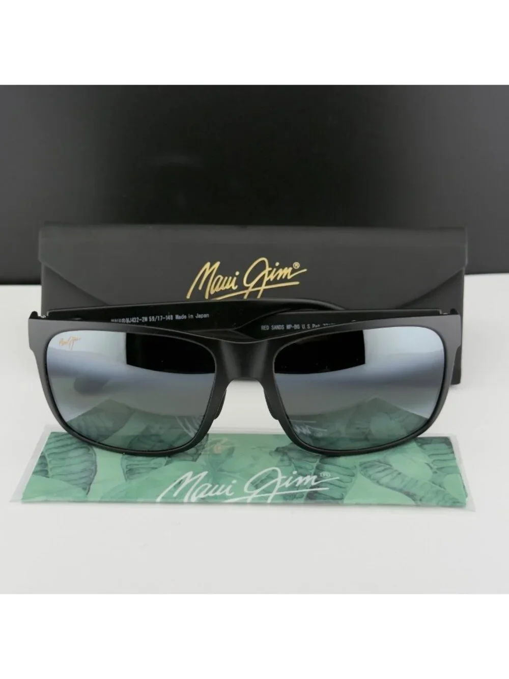 Maui Jim Red Sands MJ432-2M Sunglasses Matte Black Neutral Grey 59 17 140 - Picture 1 of 9